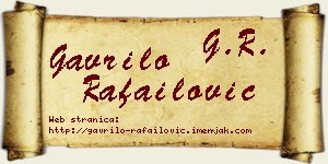 Gavrilo Rafailović vizit kartica